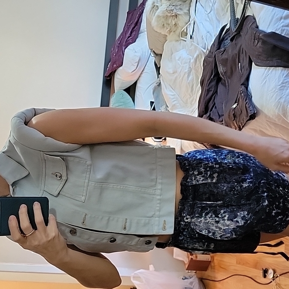 Stolen girlfriends club padded light denim vest size 8 - Picture 7 of 12